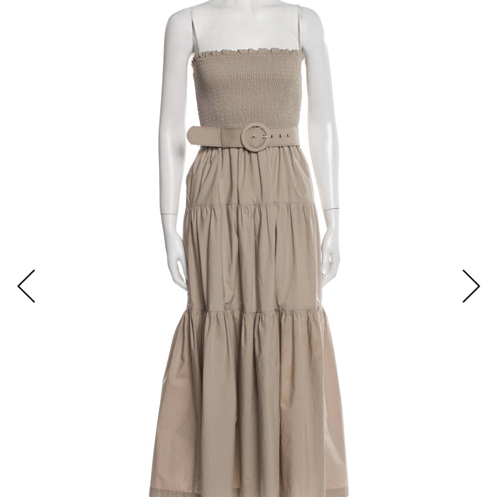 L’Academie Elegant Tan Maxi Dress